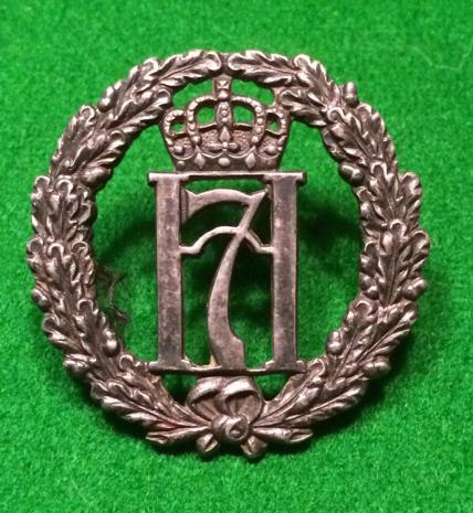 WW2 Free Norwegian Forces  hallmarked silver cap badge.