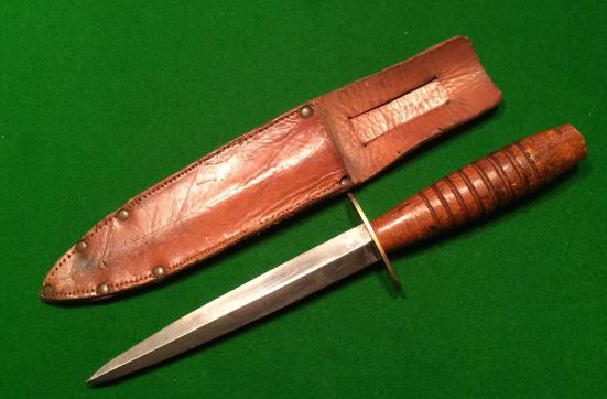 Wooden handled 3rd Patt. Fighting Knife.