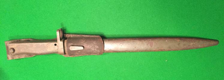 WW1 German Ersatz Bayonet & Frog.