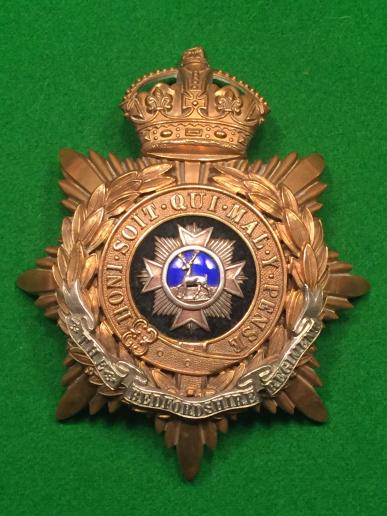 Bedfordshire Regiment Officer's Helmet Plate.