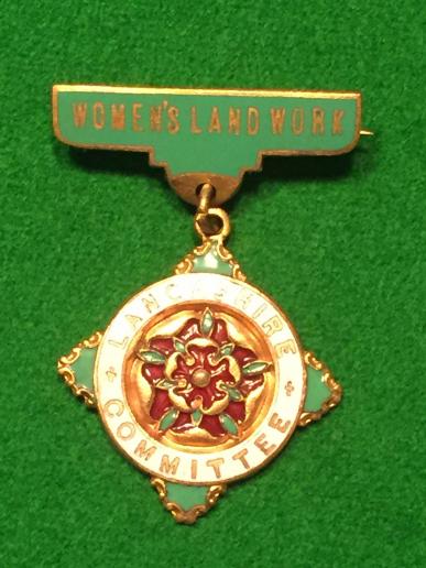 WW1 Women's Land Work Lancashire Committee Home Front Badge.