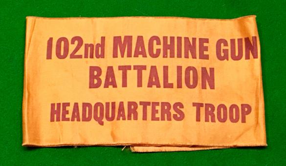 US WW1 102nd Machine Gun Battalion Armband.