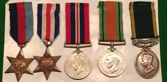 WW2 East Riding Yeomanry Medal Group.