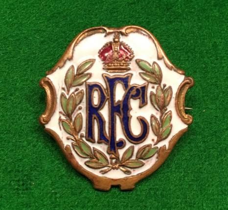 WW1 , White Faced Enamel RFC Sweetheart Brooch.