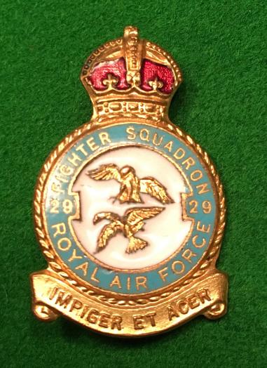 RAF No.29 Squadron RAF Badge,by H.W.Miller.