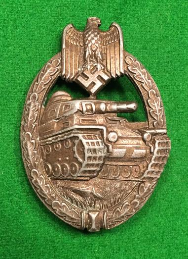 WW2  Bronze Panzer Assault Badge.