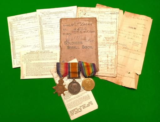 1914/15 Trio, Northumberland Fusiliers/Q.O.R.W.Kent Regt & Papers.