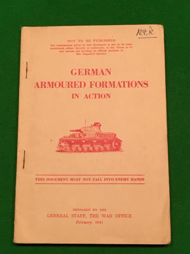 1941 Manual - German Armoured Formations.