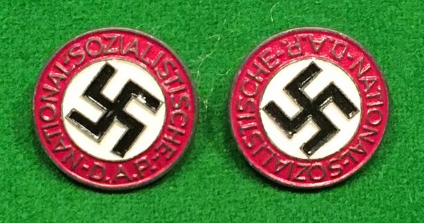 Late War NSDAP Party badges.