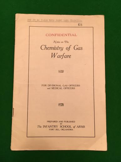 WW1 US Notes on the Chemistry of Gas Warfare.