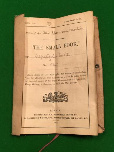 Sherwood Foresters Soldier's Small Book.