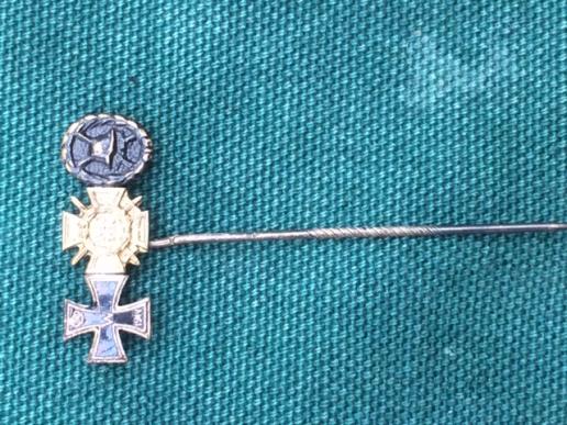 THIRD REICH PERIOD-IMPERIAL GERMAN 9mm MEDAL STICKPIN-3 MEDALS.