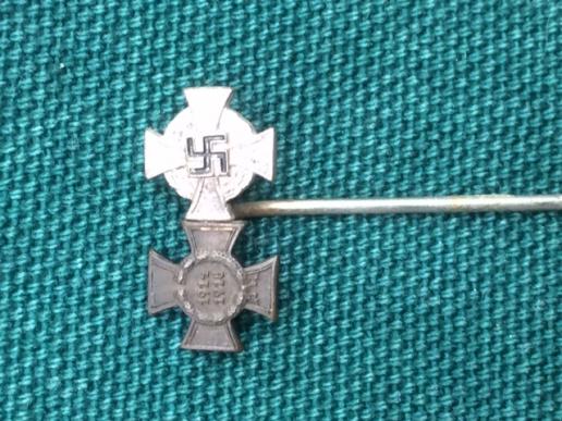 9mm STICKPIN DEPICTING THIRD REICH MEDAL.