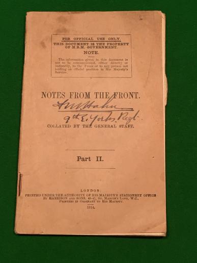 1914 Notes From the Front II.