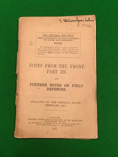 1915 Notes from the Front Pt.III