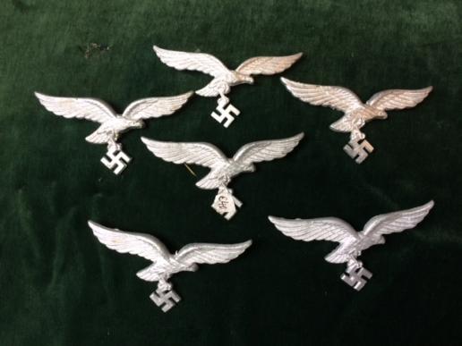 ORIGINAL METAL EAGLES FOR LUFTWAFFE VISOR CAP.