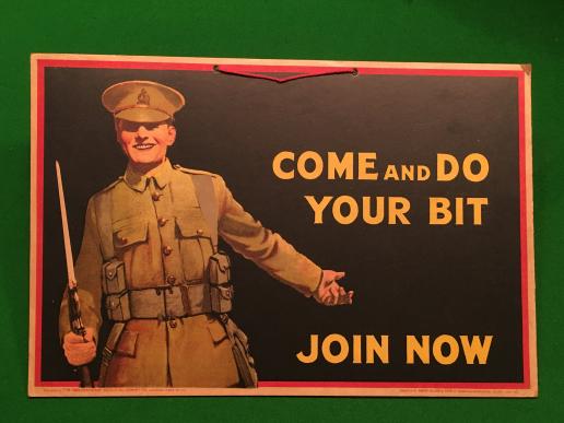 WW1 British Recruiting Card.