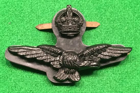 RAF Officers' 'Economy Patt.'  Cap Badge