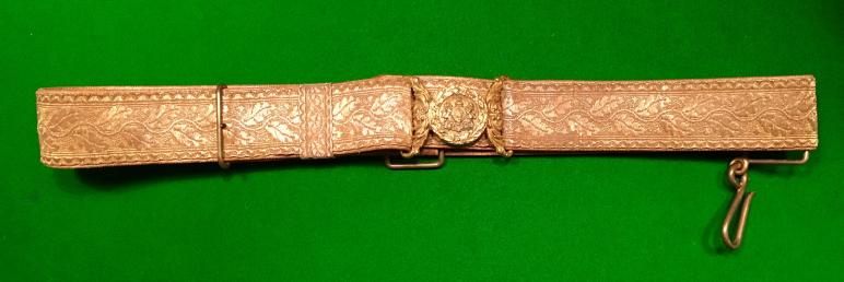 Officer's Brocade Sword Belt.