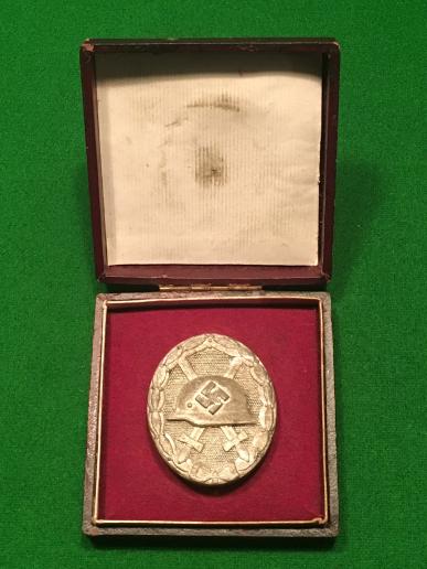 Cased 1939 Silver Wound Badge.