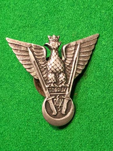 WWII Polish Army Silver Tobruk Badge.