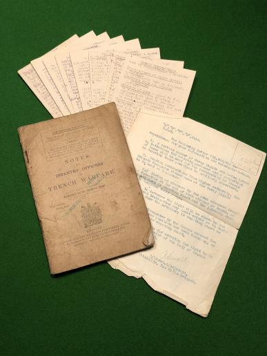 WW1 British Trench Warfare Manual with notes.