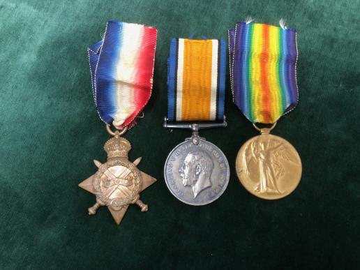 1914/15 TRIO-SOUTH WALES BORDERERS.