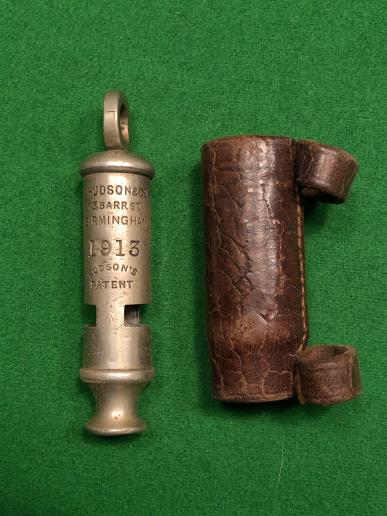 1913 Hudson Military Whistle & Sam Browne Holder.