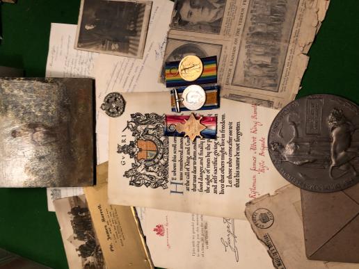 WW1 Casualty Trio & Plaque Grouping - Rifle Brigade.