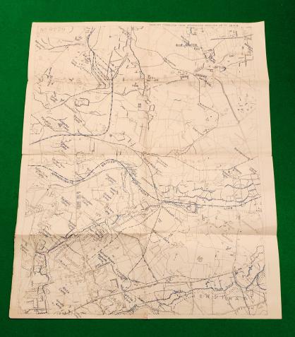 WW1 British Trench Map Flanders / Message Form.