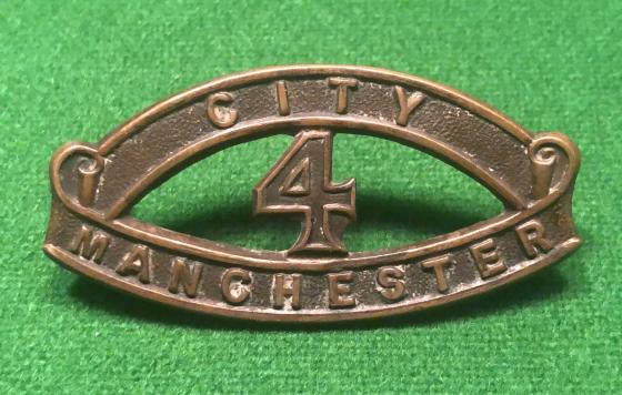 WW1 CITY / 4 / MANCHESTER Shoulder Title - Pals Battalion.