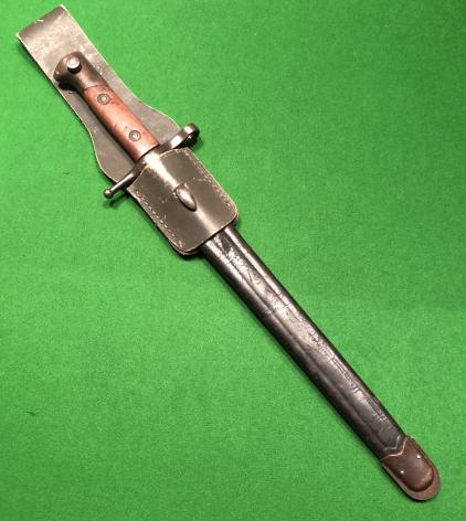 WW2 Italian Model 1891 Bayonet and Frog.