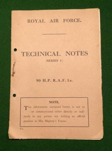 RAF Engine Manual - 90 H.P. R.A.F.1a.