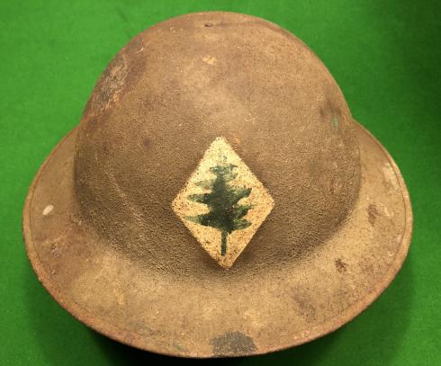 WW1 US 103rd Regt. 26th Division M.1917 Brodie Pattern Helmet.