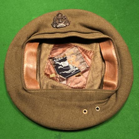 WW2 British Officers' Burberrys Beret - Suffolk Regt.