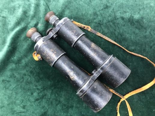 PAIR WW1 IMPERIAL GERMAN MARINE ARTILLERY BINOCULARS 12 x 50 CARL ZIESS JENA.