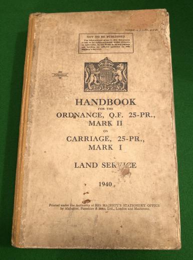 1940 Handbook for Q.F. 25-PR  Mk II.