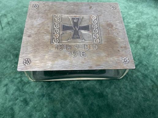 A GREAT WW1 GERMAN SOUVENIR 'TRINKET BOX' 1916.