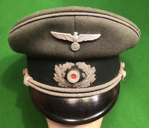 WW2 Wehrmacht Officer's Visor Cap - Transport.