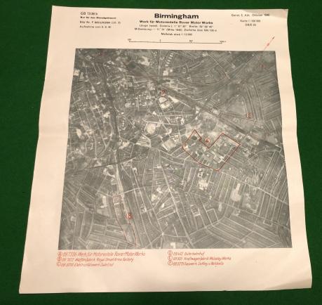 Luftwaffe Target Information - Rover Works Birmingham.