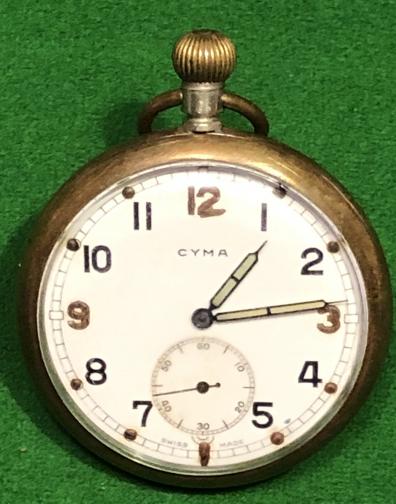 WW2 British G.S.T.P. Pocket Watch - Cyma.