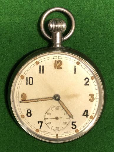 WW2 British G.S.T.P. Pocket Watch - Swiss Made.