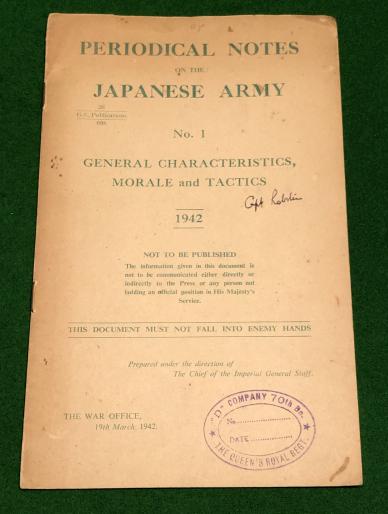 Periodical Notes on the Japanese Army.