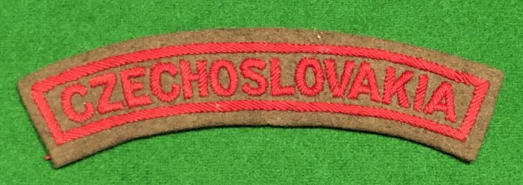 WW2 CZECHOSLOVAKIA Shoulder title.