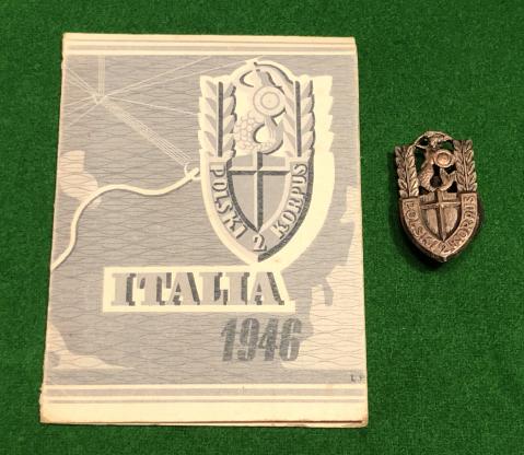 WW2 Polish 2 Corps Badge & Legitymacja.