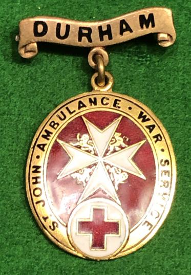 WW1 Durham BRCS & Order of St John Overseas War Service Badge