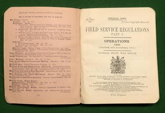 WW1 Field Service Regulations Pt.I Operations Manual.