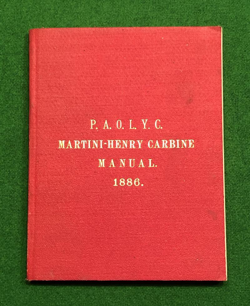 1886 Martini-Henry Carbine Manual - Leics Yeo. Cavalry.