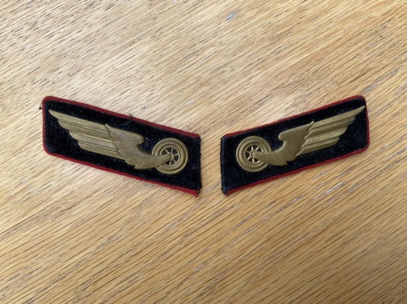 SET OF COLLAR PATCHES FOR REICHSBAHN - RAILWAY TUNIC.