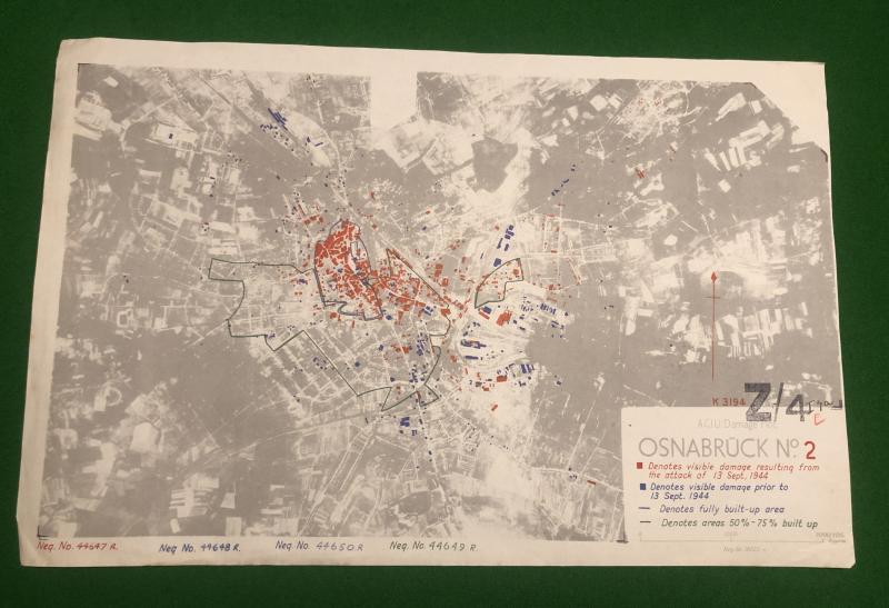 WW2 Allied Central Interpretation Unit Bomb Plot - Osnabruck.